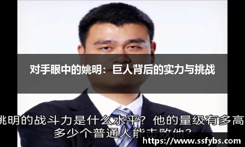 对手眼中的姚明：巨人背后的实力与挑战
