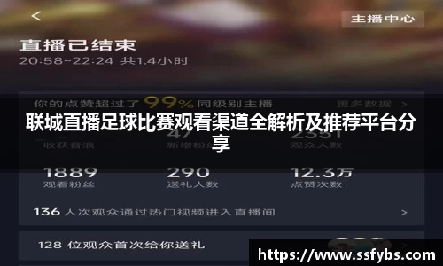 联城直播足球比赛观看渠道全解析及推荐平台分享